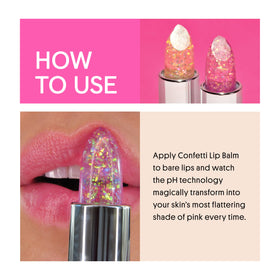 Winky Lux Lavender Glitter Confetti Balm on a vanity