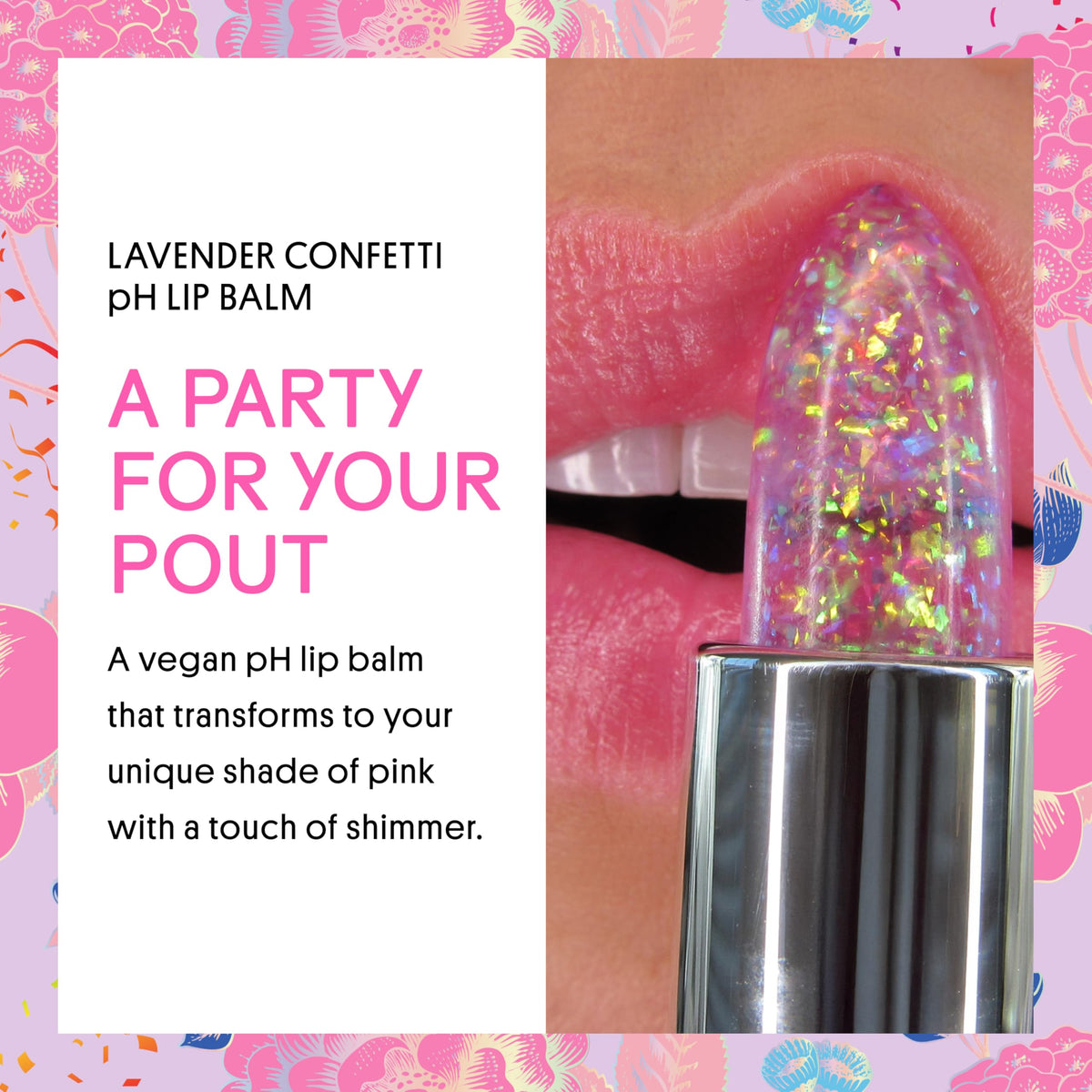 Winky Lux Lavender Glitter Confetti Balm open showing product texture