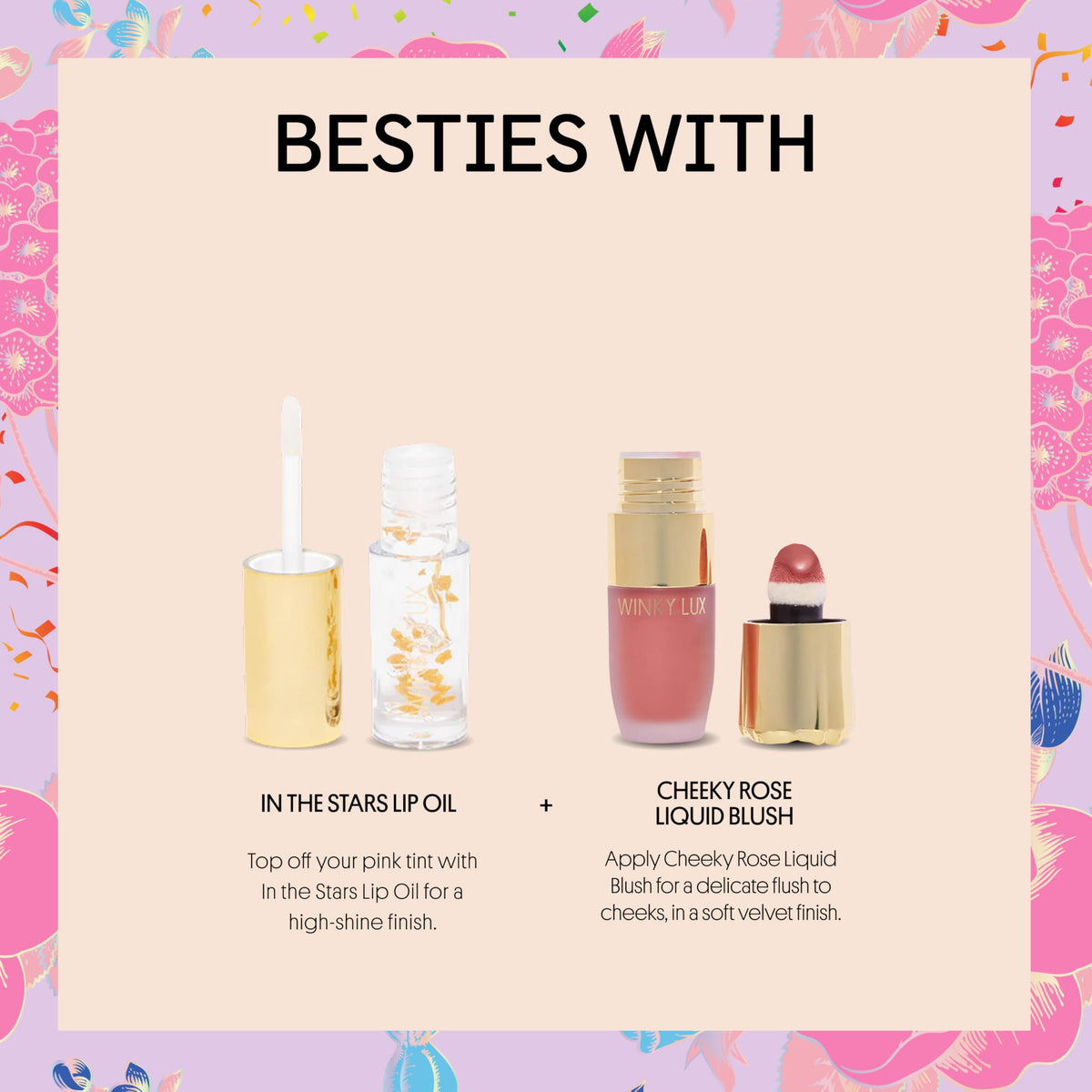 Winky Lux Lavender Glitter Confetti Balm with ingredients list