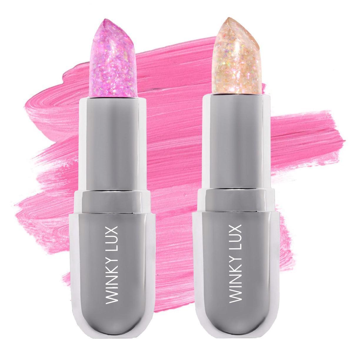 Winky Lux Lavender & Rainbow Glitter Confetti Balm Duo packaging front view