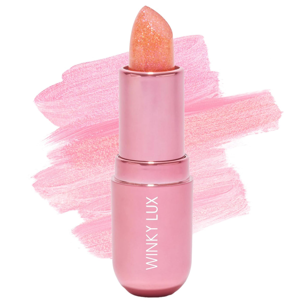 Winky Lux Pink Opal Glimmer Balm front view with packaging