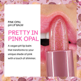 Winky Lux Pink Opal Glimmer Balm swatch showing golden pink tint