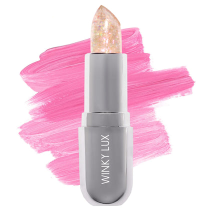 Winky Lux Rainbow Glitter Confetti Balm front view with pink packaging