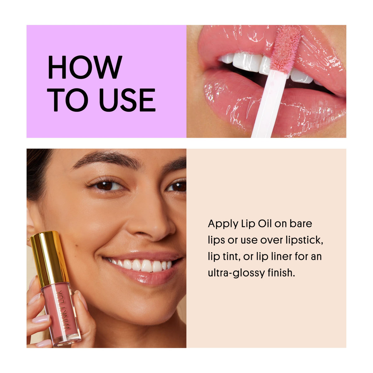 Winky Lux Tinted Lip Oil Birthday Cake lifestyle shot
