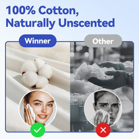 Winner Disposable Face Towels being used for cleansing