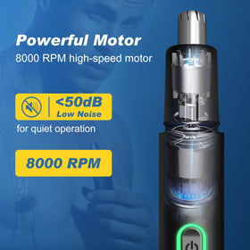 Winsea Precision Nose Hair Trimmer with accessories on a bathroom counter