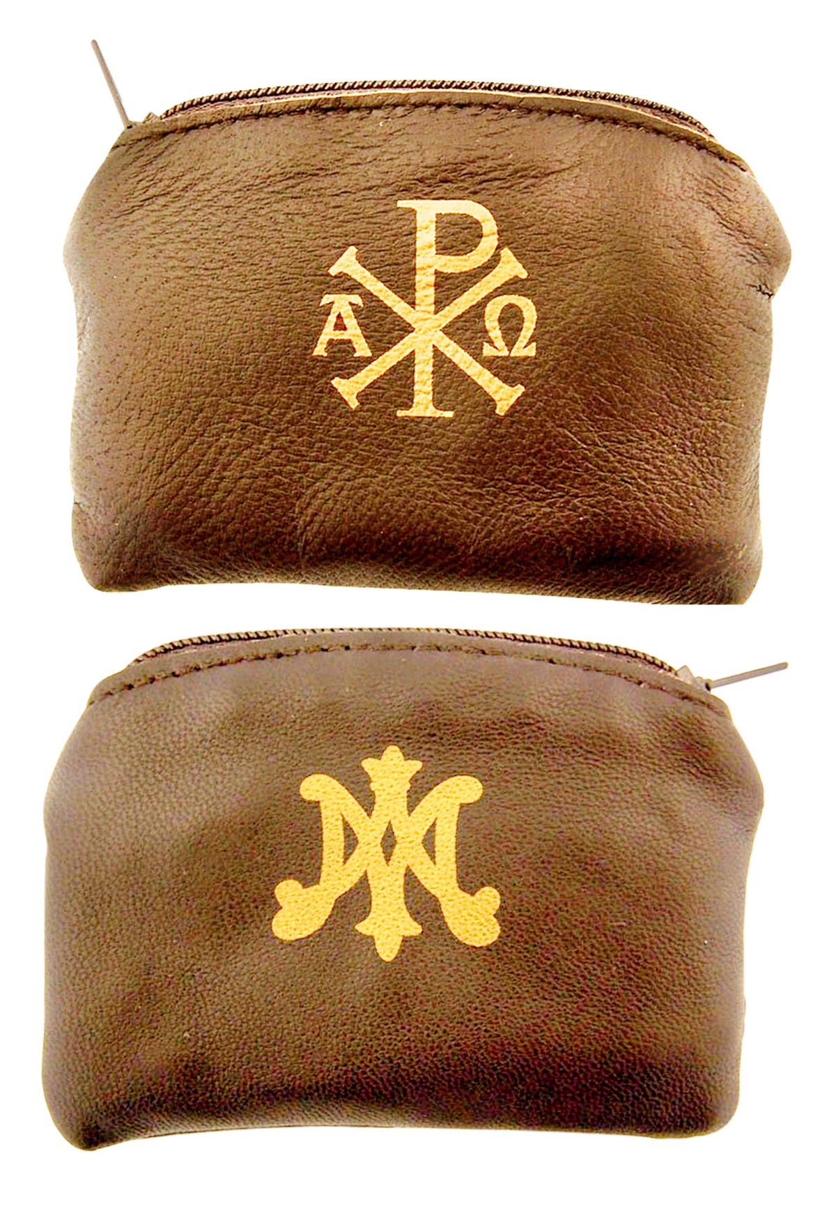 WJ Hirten Sheepskin Leather Rosary Case side view