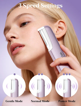 WLU Dermaplane Razor in use on a woman's face