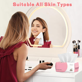WMQL Disposable Face Towels in a travel setting