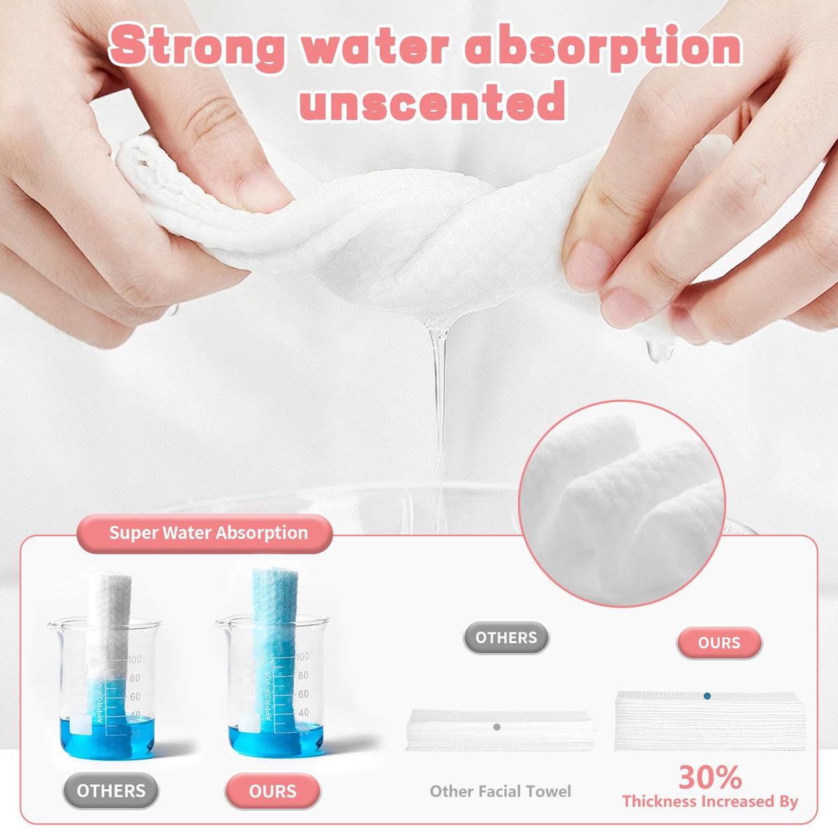 WMQL Disposable Face Towels showing pop-up design