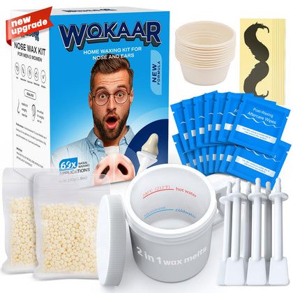 Wokaar Nose Wax Kit 100g wax with applicators and tools