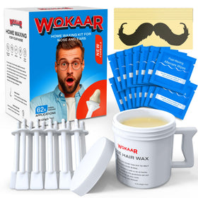 Wokaar Nose Wax Kit packaging front view with 100g wax and applicators