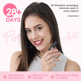 Woman applying COSCELIA jelly gel nail polish at home