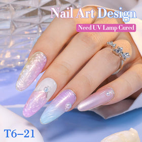 Woman applying Double Rhythm Gel Polish at home