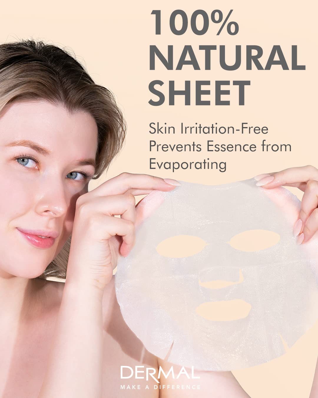 Woman enjoying a spa night with DERMAL masks