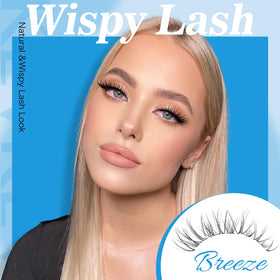 Woman showcasing finished look with KevKev Spider Lash Clusters