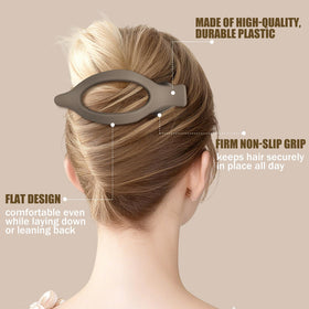 Woman using USDNICE flat hair clip while exercising