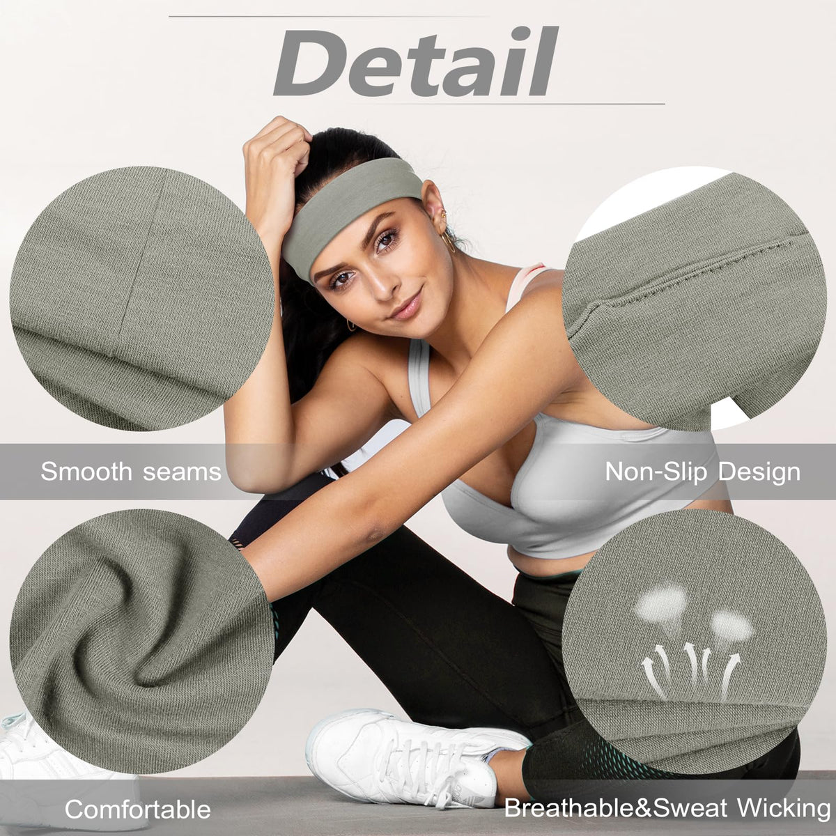 Woman wearing DiyJibb headband during workout