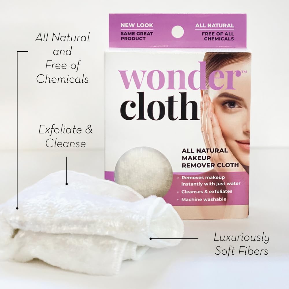 WONDER CLOTH demonstrating make-up removal with just water