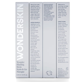 Wonderskin Eyebrow Stain in hand with makeup tools