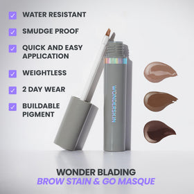 Wonderskin Eyebrow Stain swatch on skin
