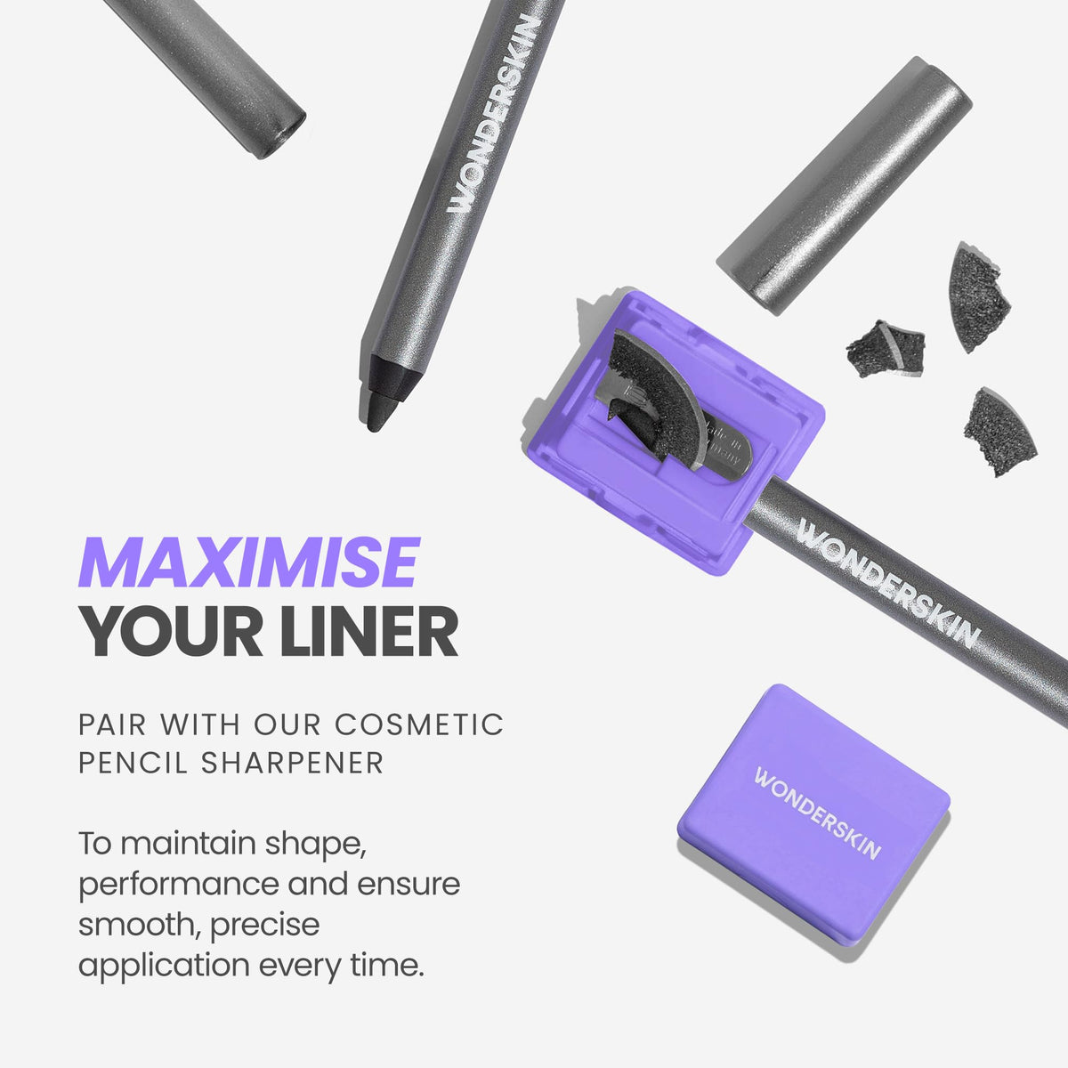 Wonderskin Eyeliner Pencil 1440 tip close-up for precise application