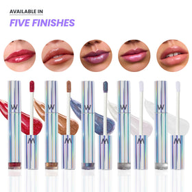 Wonderskin Lip Gloss Gold Glitter texture on skin