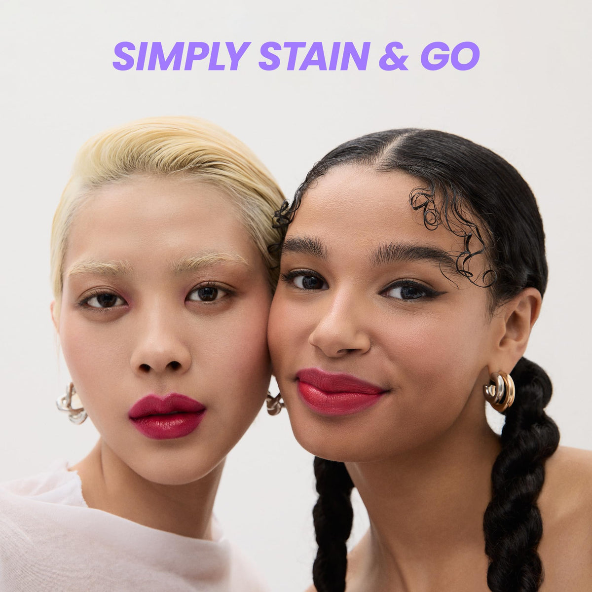 Wonderskin Lip Stain in use outdoors