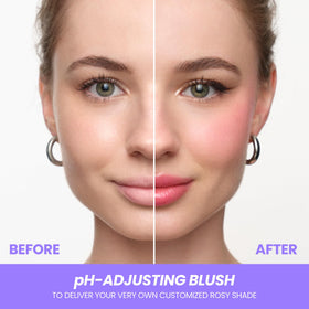 Wonderskin pH-Activated Cream Blush Stick swatch on skin