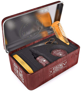 Wooden Boar Hair Beard Brush included in grooming kit