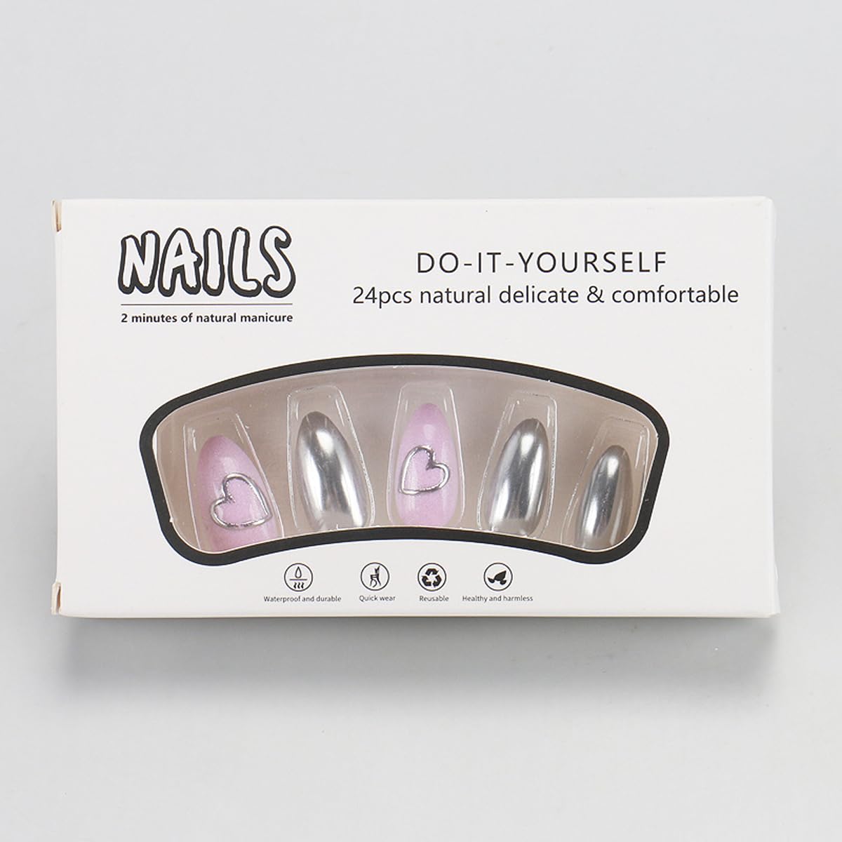 Wooden stick for removing false nails included in kit
