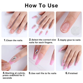 Wooden stick included for removing false nails from DZPGUONIZ set