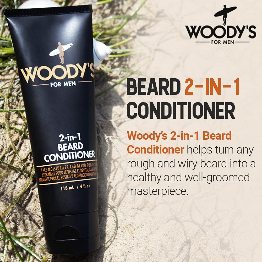 Woody's 2-in-1 Beard Conditioner packaging side view