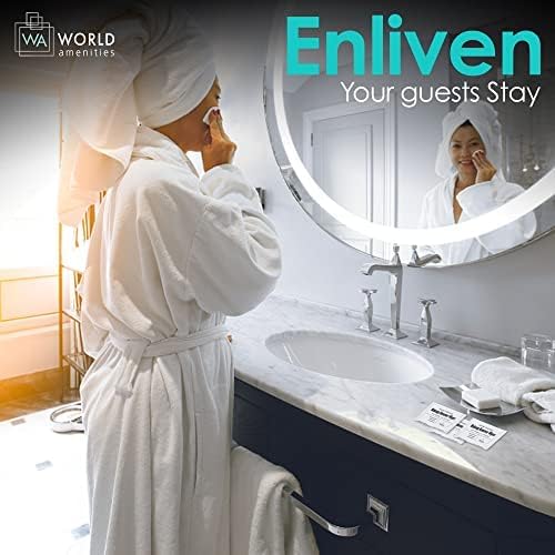 World Amenities Makeup Remover Wipes in a hotel guest room setting