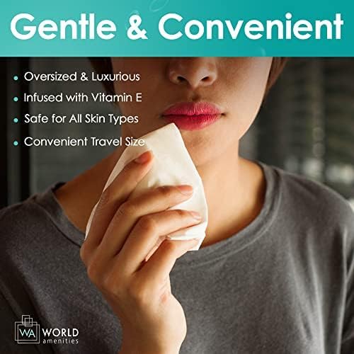 World Amenities Makeup Remover Wipes open with a wipe visible