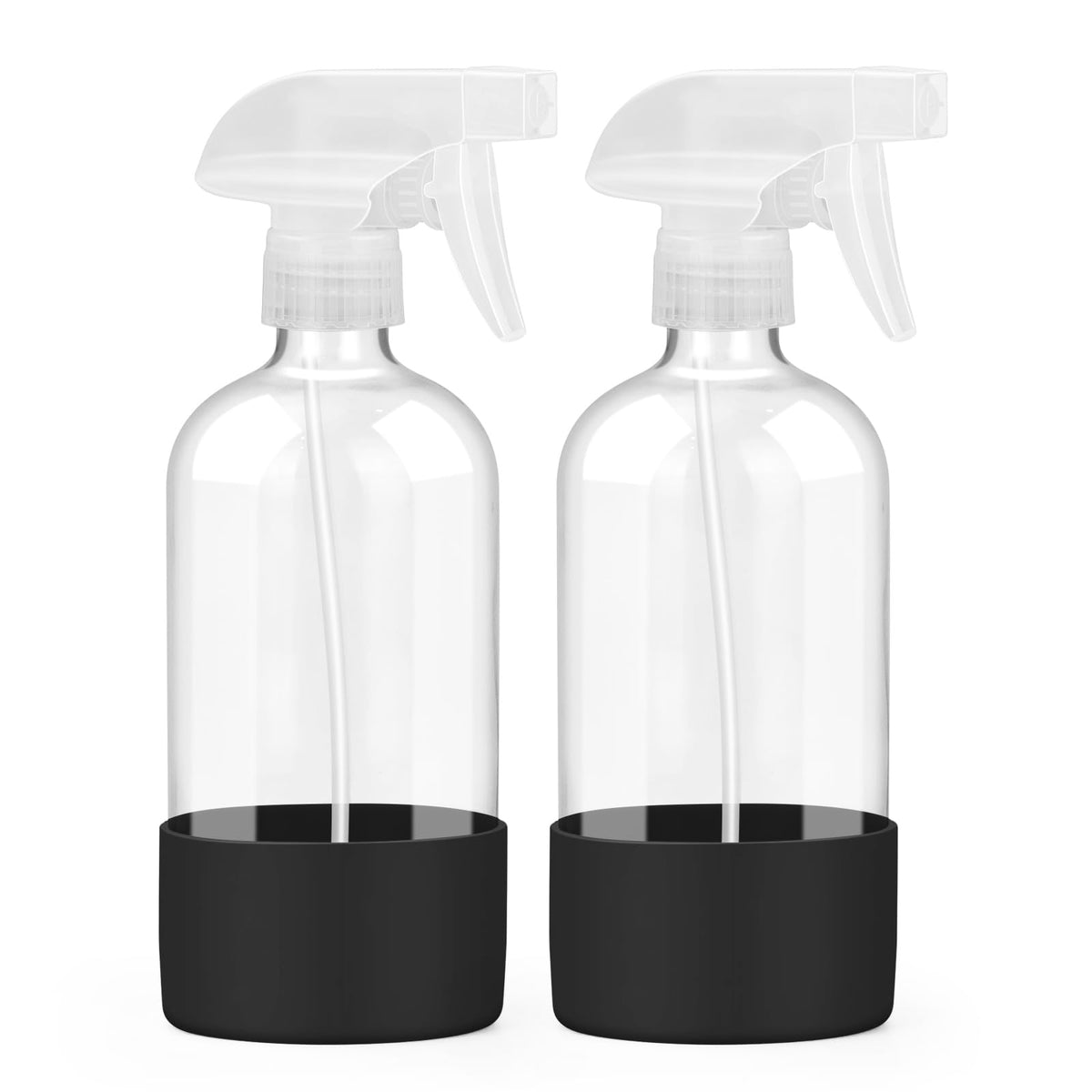 Worldgsb 2 Pack Glass Spray Bottles with Silicone Sleeve front view