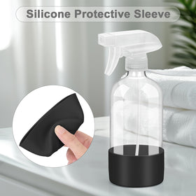Worldgsb glass spray bottle with silicone sleeve side view