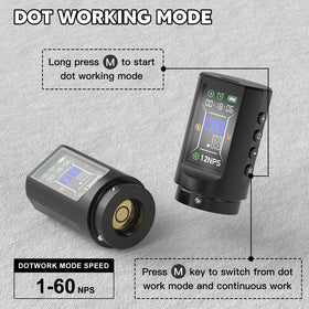 Wormhole Saros tattoo pen kit showing smart display and settings