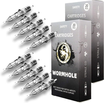 Wormhole Tattoo Cartridge Needles 50pcs assorted front view