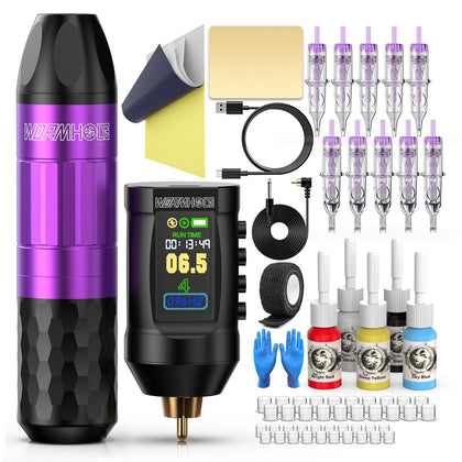 Wormhole Tattoo Complete Wireless Tattoo Kit with battery and accessories