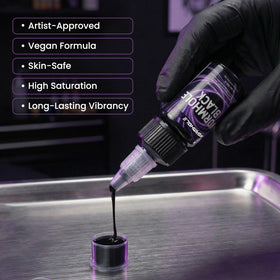 Wormhole Tattoo Gun Kit with practice skin and stencil papers