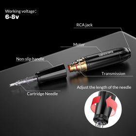 Wormhole Tattoo Gun lightweight aluminium rotary pen close-up