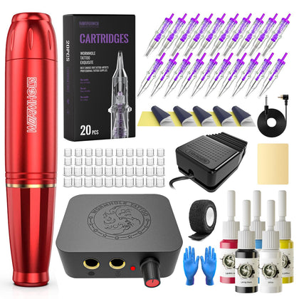 Wormhole Tattoo Kit complete set with tattoo pen and accessories