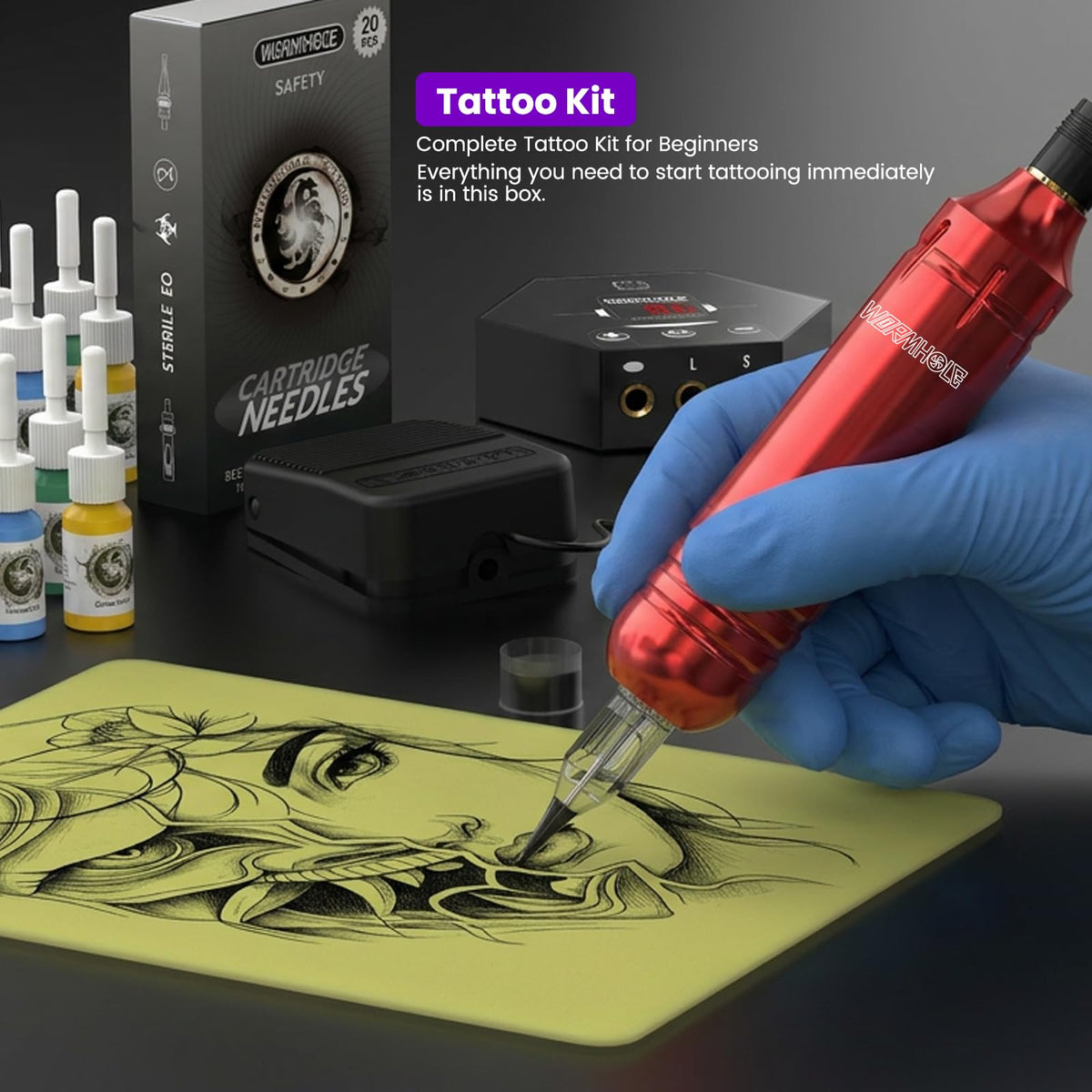 Wormhole Tattoo Kit user manual and guidance materials