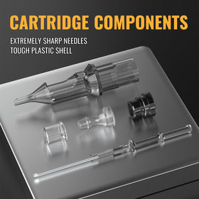 Wormhole Tattoo needles with light grey tubes for better visibility