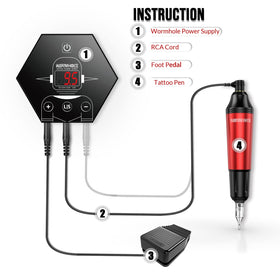 Wormhole Tattoo power supply with foot pedal