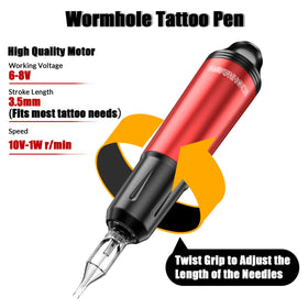 Wormhole Tattoo rotary pen with ergonomic grip