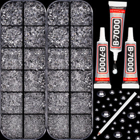 Worthofbest 11000PCS Rhinestones Kit with B7000 glue and wax pencil