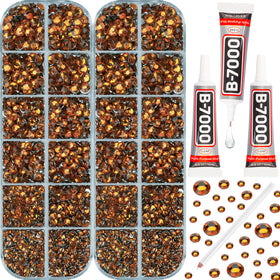 Worthofbest 11000PCS tangerine rhinestones kit front view