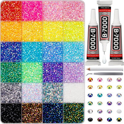 Worthofbest 33000 Pcs rhinestones kit with various colours